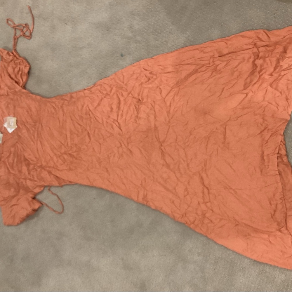 Women's Orange Slip Dress - Lightweight Summer Dress